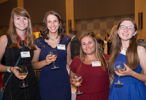 Four young women who attended the Wine Tasting event